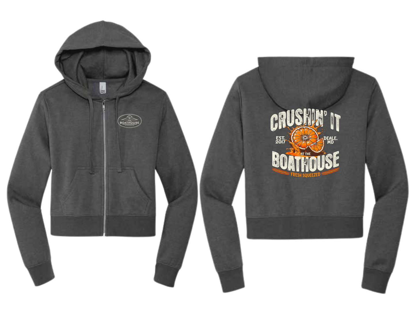 Women's Cropped Sweatshirt - Crushin; It