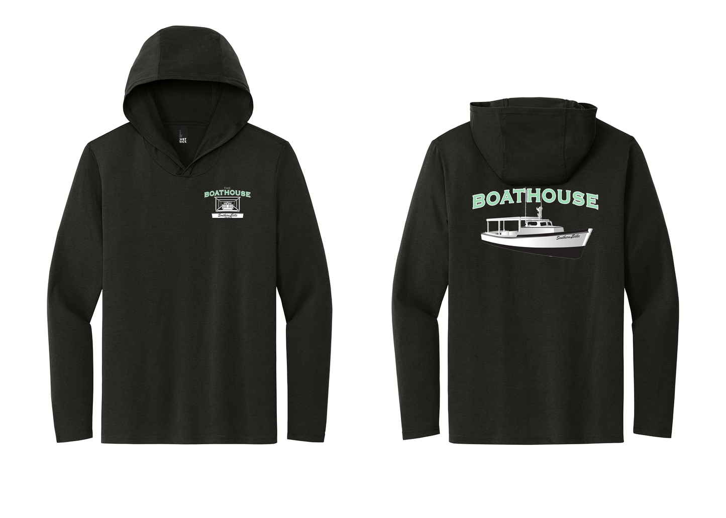 Men's Southern Belle Hooded Long Sleeve - Black