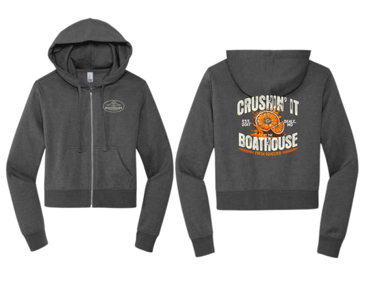 Women's Cropped Sweatshirt - Crushin; It