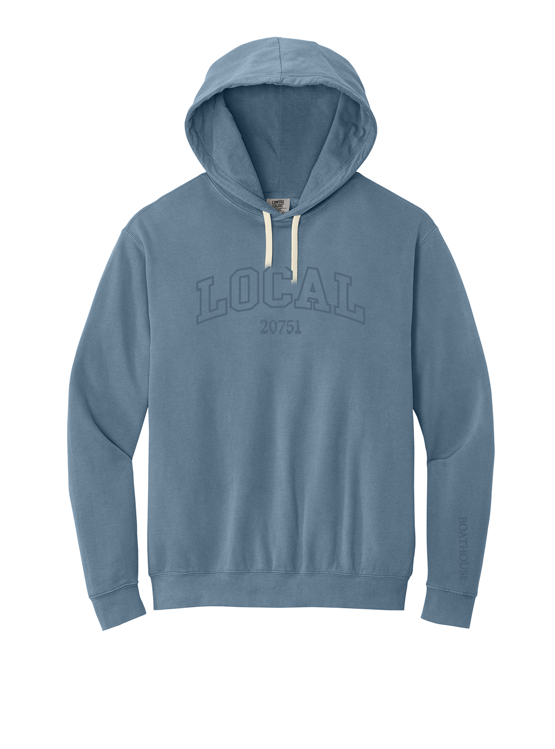 Boathouse Locals Embroidered Hoodie - Blue Jean