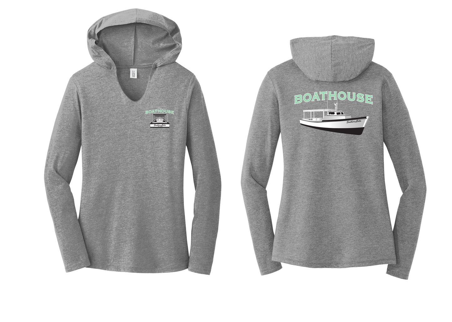 Women's Southern Belle Hooded Long Sleeve - Grey