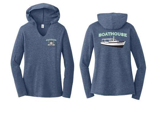 Women's Southern Belle Hooded Long Sleeve - Navy Frost